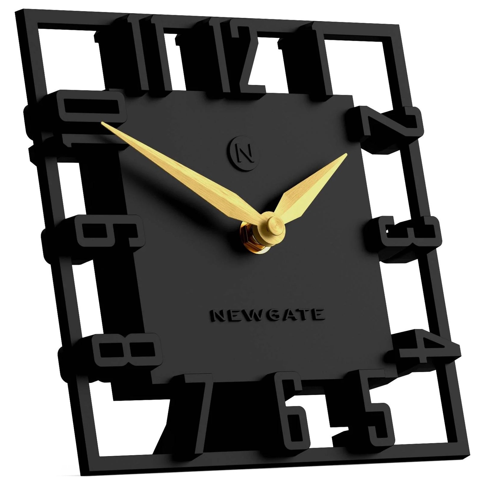 Newgate Highline Open Frame 3D Numerals Mantel Clock Black 17cm NG-MANHIGHL-K 2