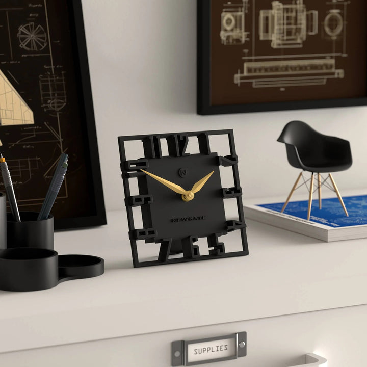 Newgate Highline Open Frame 3D Numerals Mantel Clock Black 17cm NG-MANHIGHL-K 4