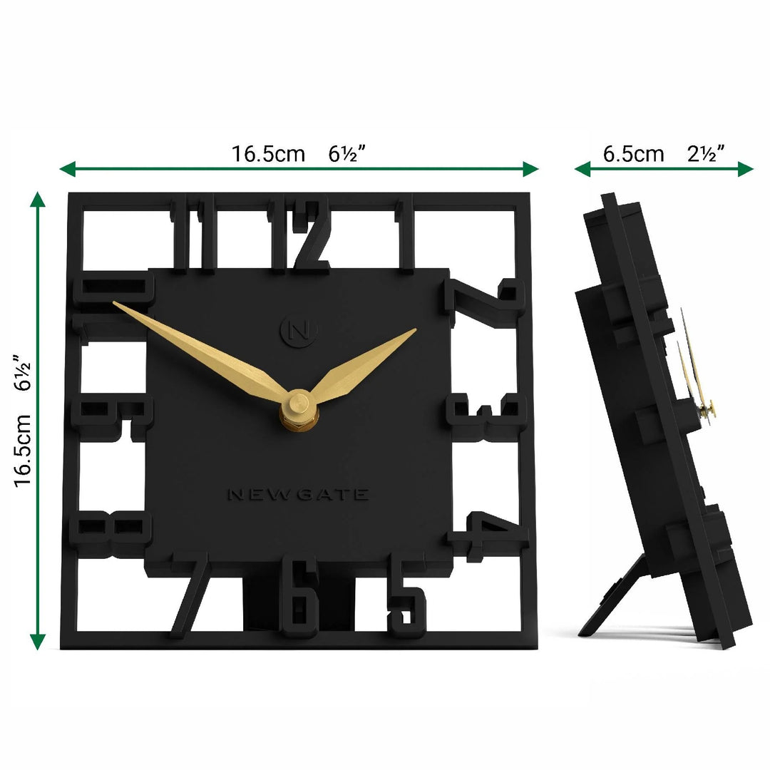Newgate Highline Open Frame 3D Numerals Mantel Clock Black 17cm NG-MANHIGHL-K 6
