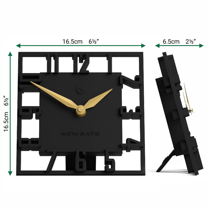 Newgate Highline Open Frame 3D Numerals Mantel Clock Black 17cm NG-MANHIGHL-K 6