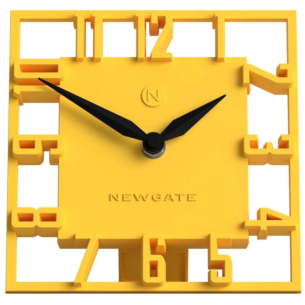 Newgate Highline Open Frame 3D Numerals Mantel Clock Yellow 17cm NG-MANHIGHL-CY 1