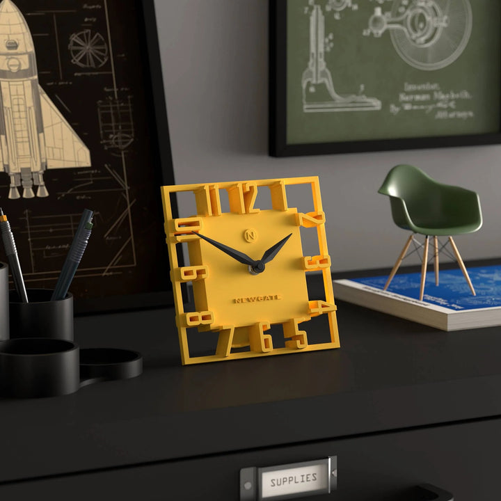 Newgate Highline Open Frame 3D Numerals Mantel Clock Yellow 17cm NG-MANHIGHL-CY 4