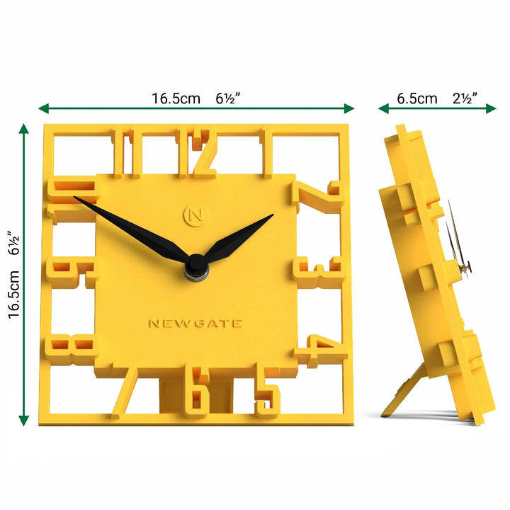 Newgate Highline Open Frame 3D Numerals Mantel Clock Yellow 17cm NG-MANHIGHL-CY 6