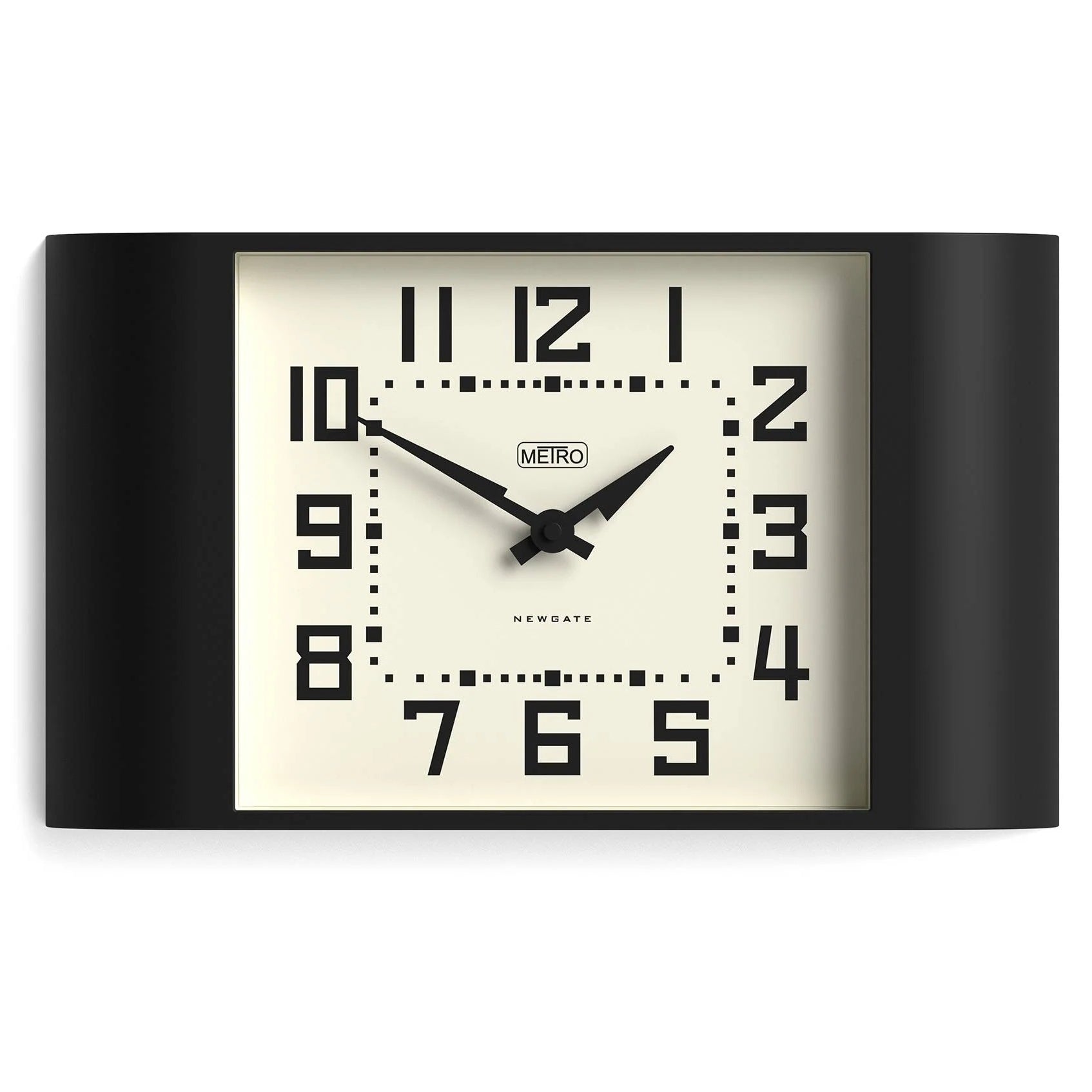 Metro Clock Buy Newgate Metro Retro Mid-Century Bold Wall Clock Black 42cm – Oh Clocks
