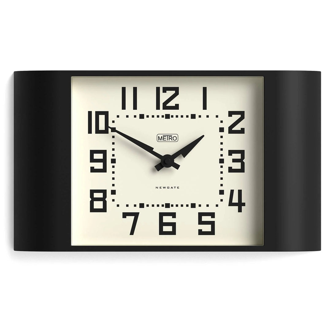 Newgate Metro Retro Mid Century Bold Wall Clock Black 42cm NG-MET3K 1