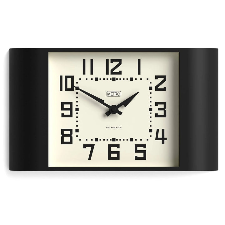 Newgate Metro Retro Mid Century Bold Wall Clock Black 42cm NG-MET3K 1
