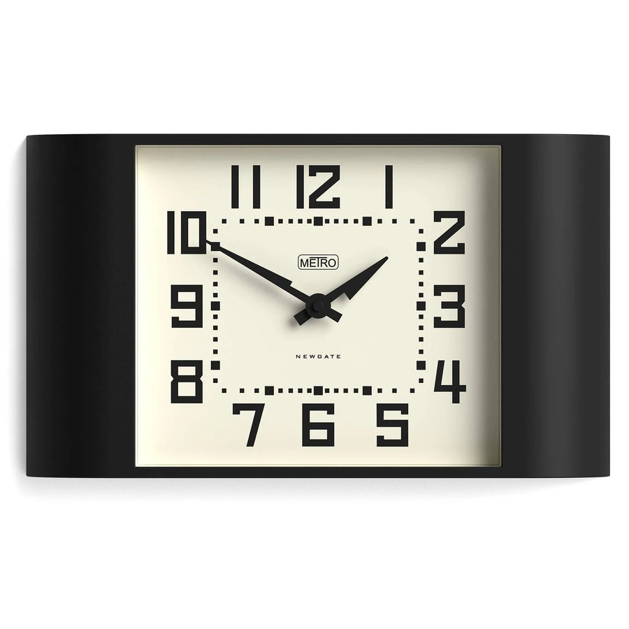 Newgate Metro Retro Mid Century Bold Wall Clock Black 42cm NG-MET3K 1