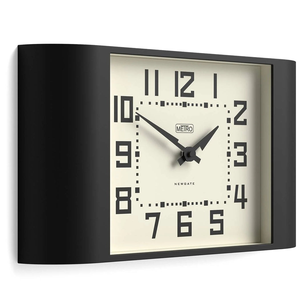Newgate Metro Retro Mid Century Bold Wall Clock Black 42cm NG-MET3K 2