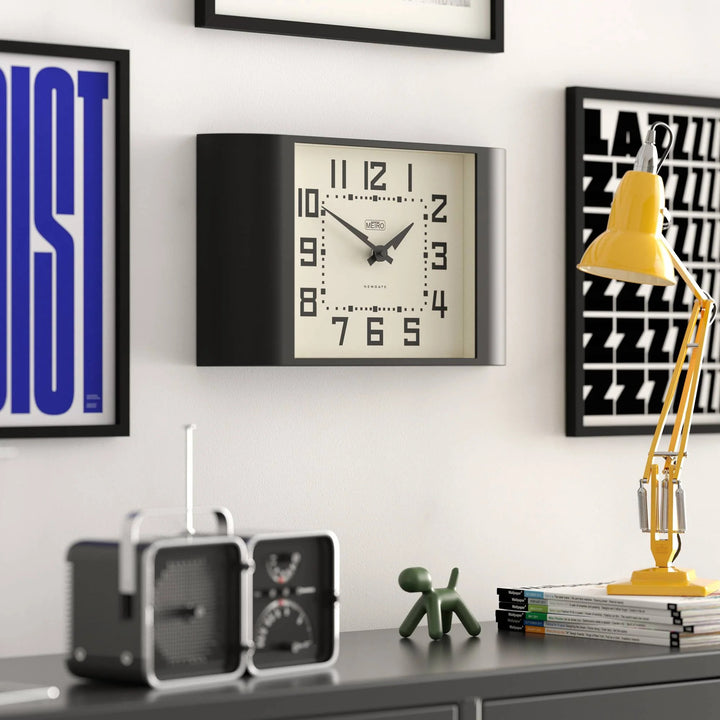Newgate Metro Retro Mid Century Bold Wall Clock Black 42cm NG-MET3K 4