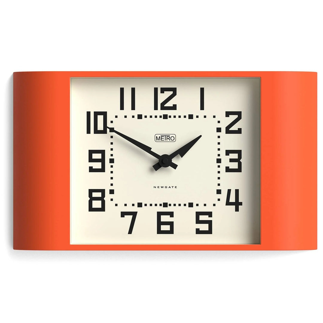 Newgate Metro Retro Mid Century Bold Wall Clock Orange 42cm NG-MET3PO 1
