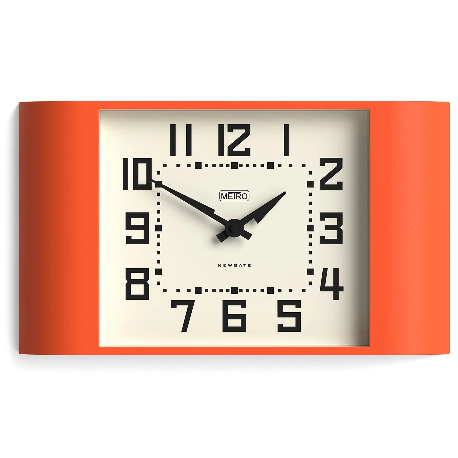 Newgate Metro Retro Mid Century Bold Wall Clock Orange 42cm NG-MET3PO 1