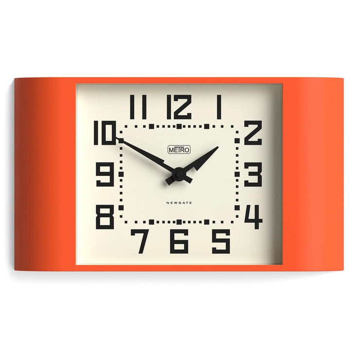 Newgate Metro Retro Mid Century Bold Wall Clock Orange 42cm NG-MET3PO 1