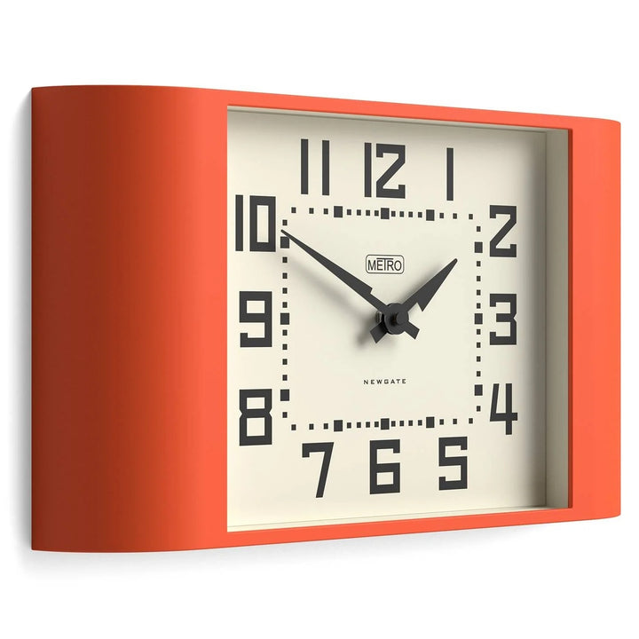 Newgate Metro Retro Mid Century Bold Wall Clock Orange 42cm NG-MET3PO 2