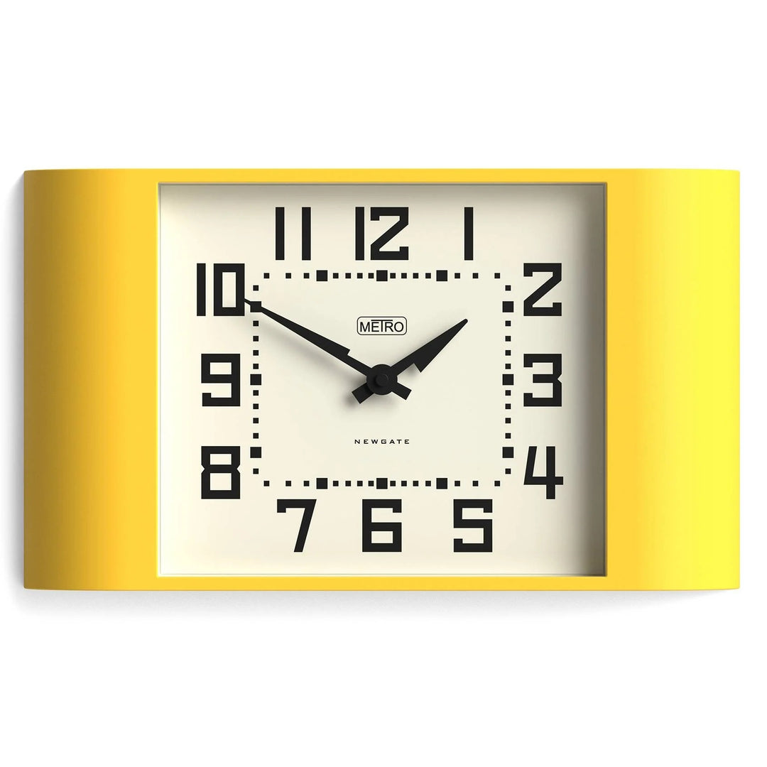 Newgate Metro Retro Mid Century Bold Wall Clock Yellow 42cm NG-MET3CY 1