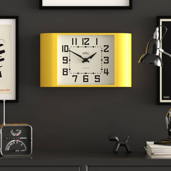 Newgate Metro Retro Mid Century Bold Wall Clock Yellow 42cm NG-MET3CY 3