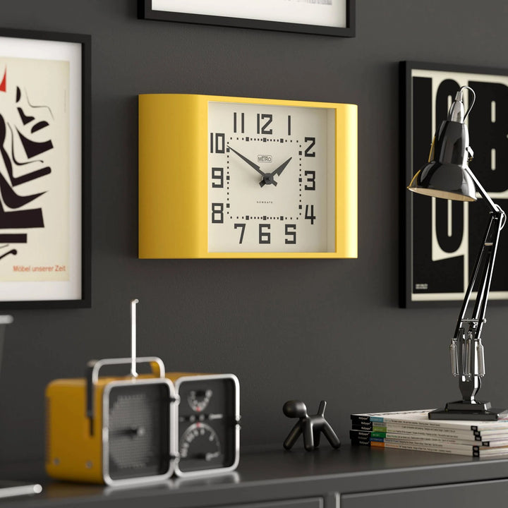 Newgate Metro Retro Mid Century Bold Wall Clock Yellow 42cm NG-MET3CY 4