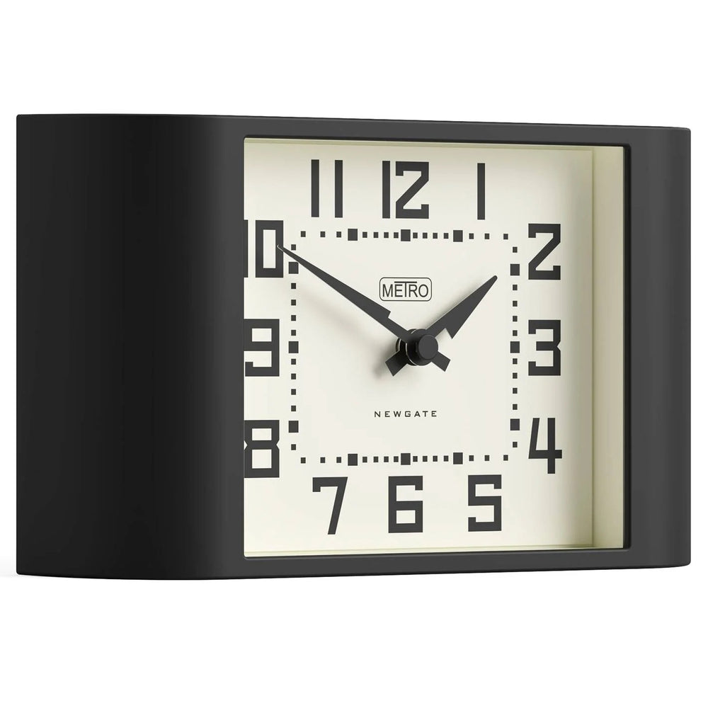 Newgate Mini Metro Retro Compact Bold Mantel Clock Black 22cm NG-MANMMET3K 2