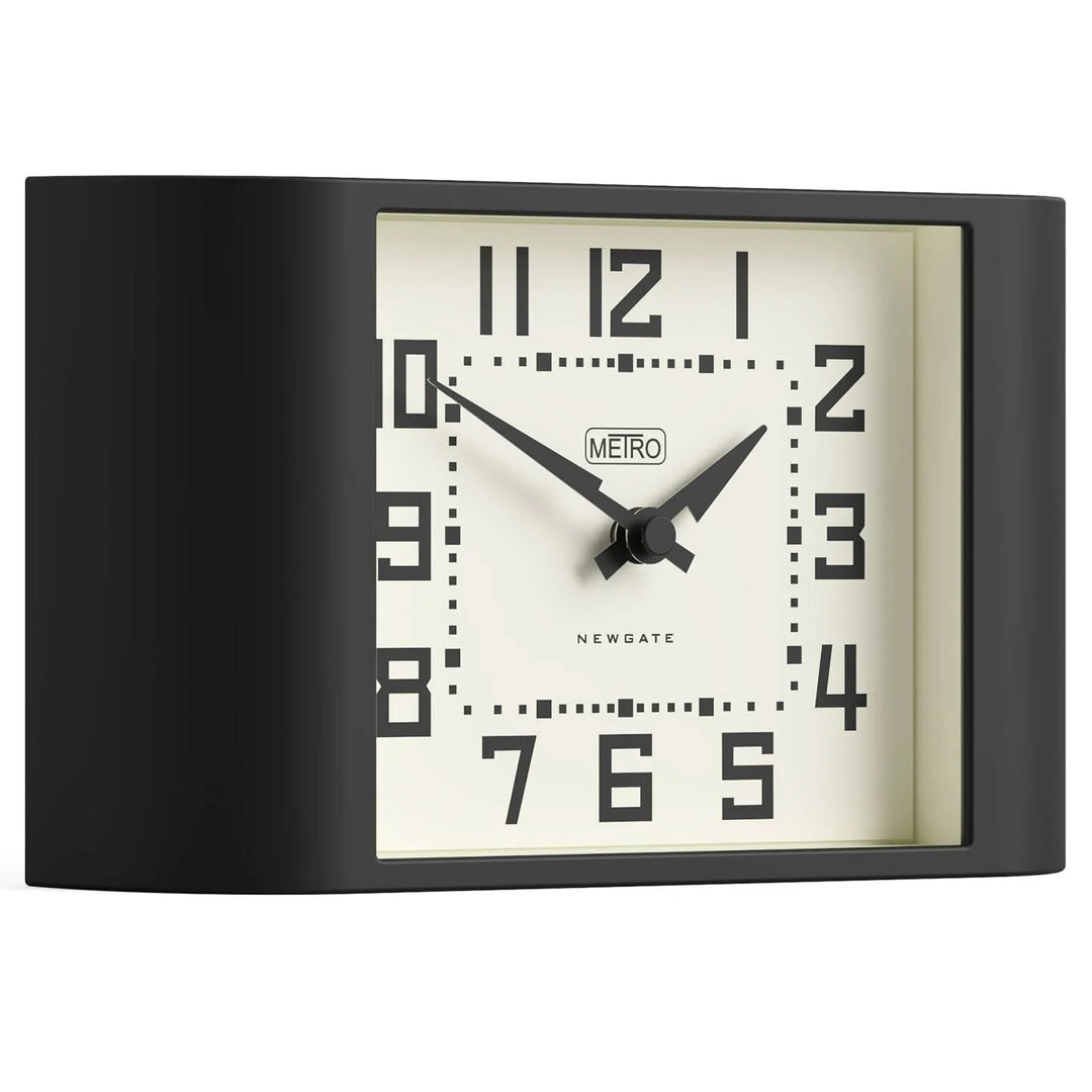 Newgate Mini Metro Retro Compact Bold Mantel Clock Black 22cm NG-MANMMET3K 2