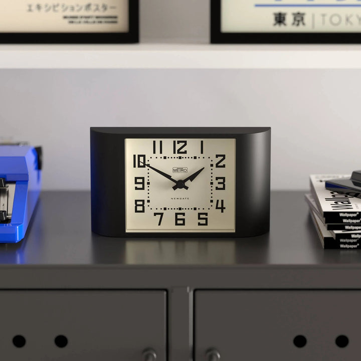 Newgate Mini Metro Retro Compact Bold Mantel Clock Black 22cm NG-MANMMET3K 3