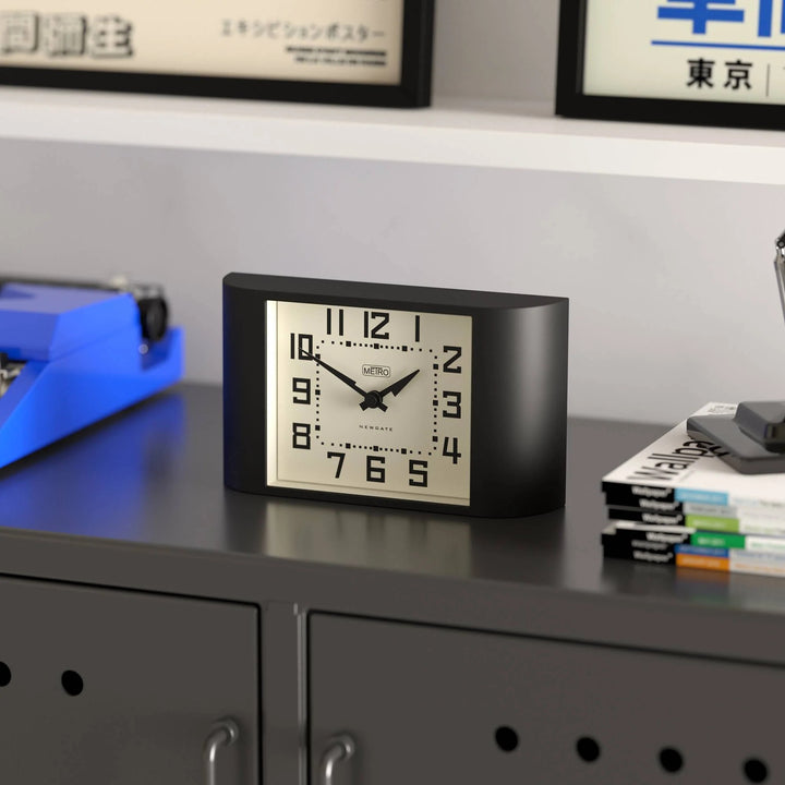 Newgate Mini Metro Retro Compact Bold Mantel Clock Black 22cm NG-MANMMET3K 4