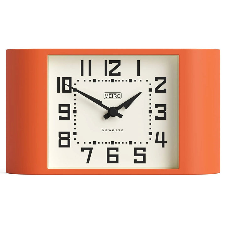 Newgate Mini Metro Retro Compact Bold Mantel Clock Orange 22cm NG-MANMMET3PO 1