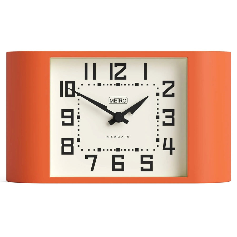 Newgate Mini Metro Retro Compact Bold Mantel Clock Orange 22cm NG-MANMMET3PO 1