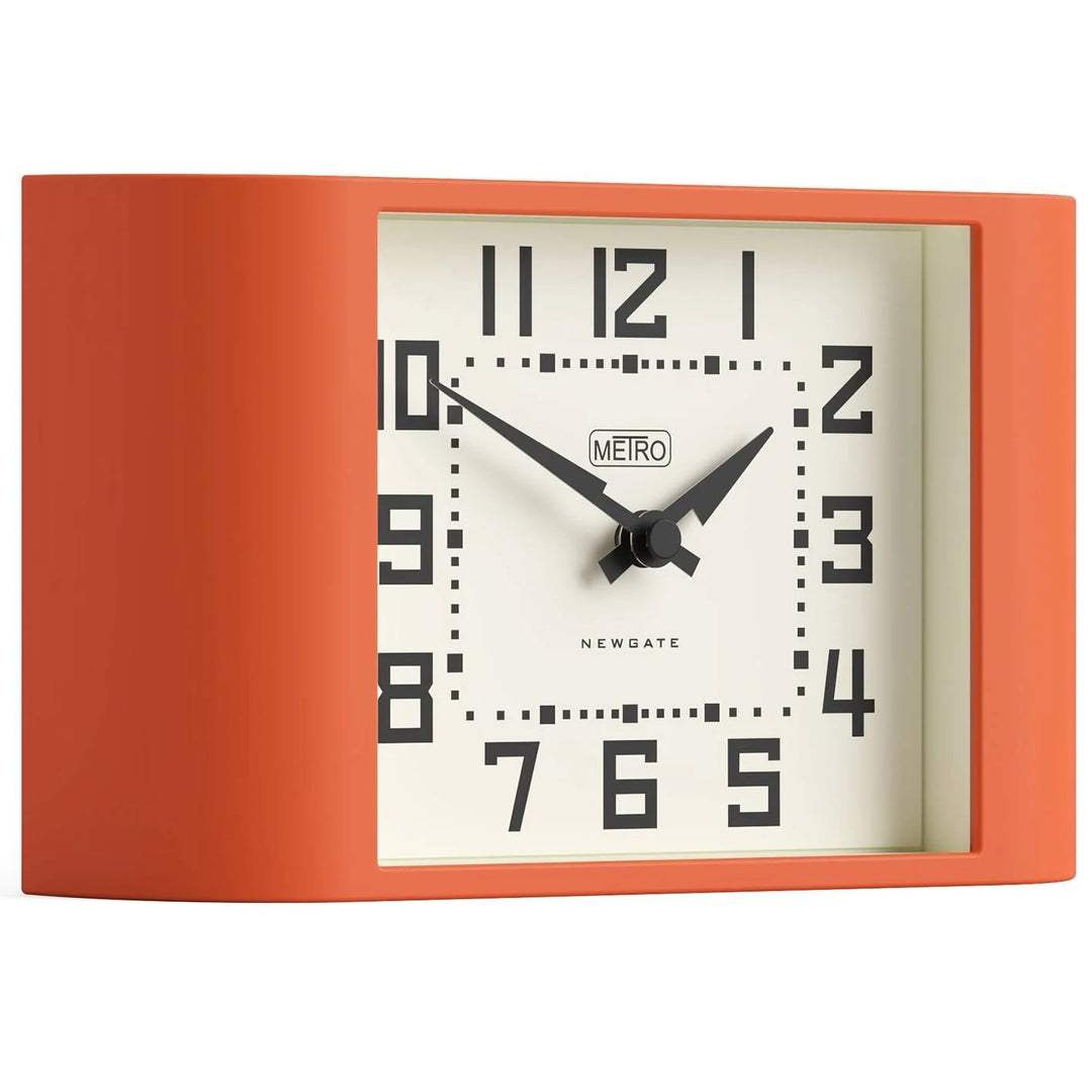 Newgate Mini Metro Retro Compact Bold Mantel Clock Orange 22cm NG-MANMMET3PO 2