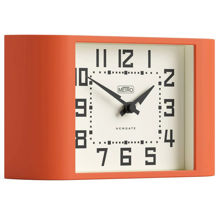 Newgate Mini Metro Retro Compact Bold Mantel Clock Orange 22cm NG-MANMMET3PO 2