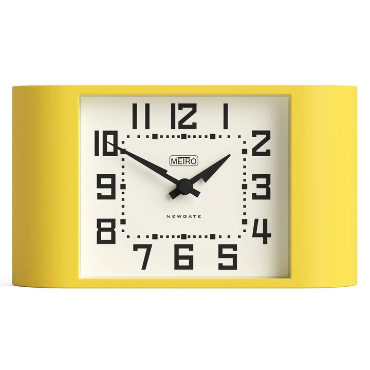 Newgate Mini Metro Retro Compact Bold Mantel Clock Yellow 22cm NG-MANMMET3CY 1
