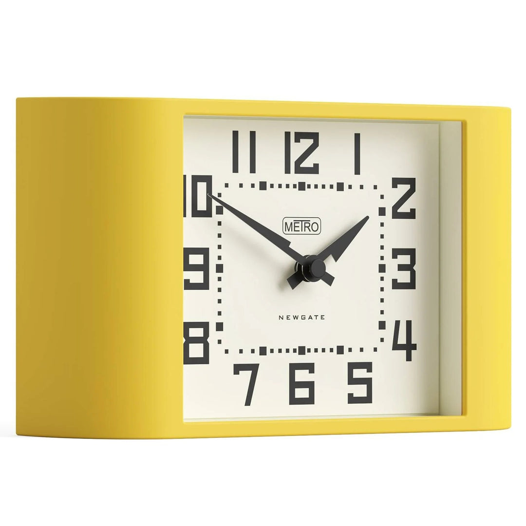 Newgate Mini Metro Retro Compact Bold Mantel Clock Yellow 22cm NG-MANMMET3CY 2