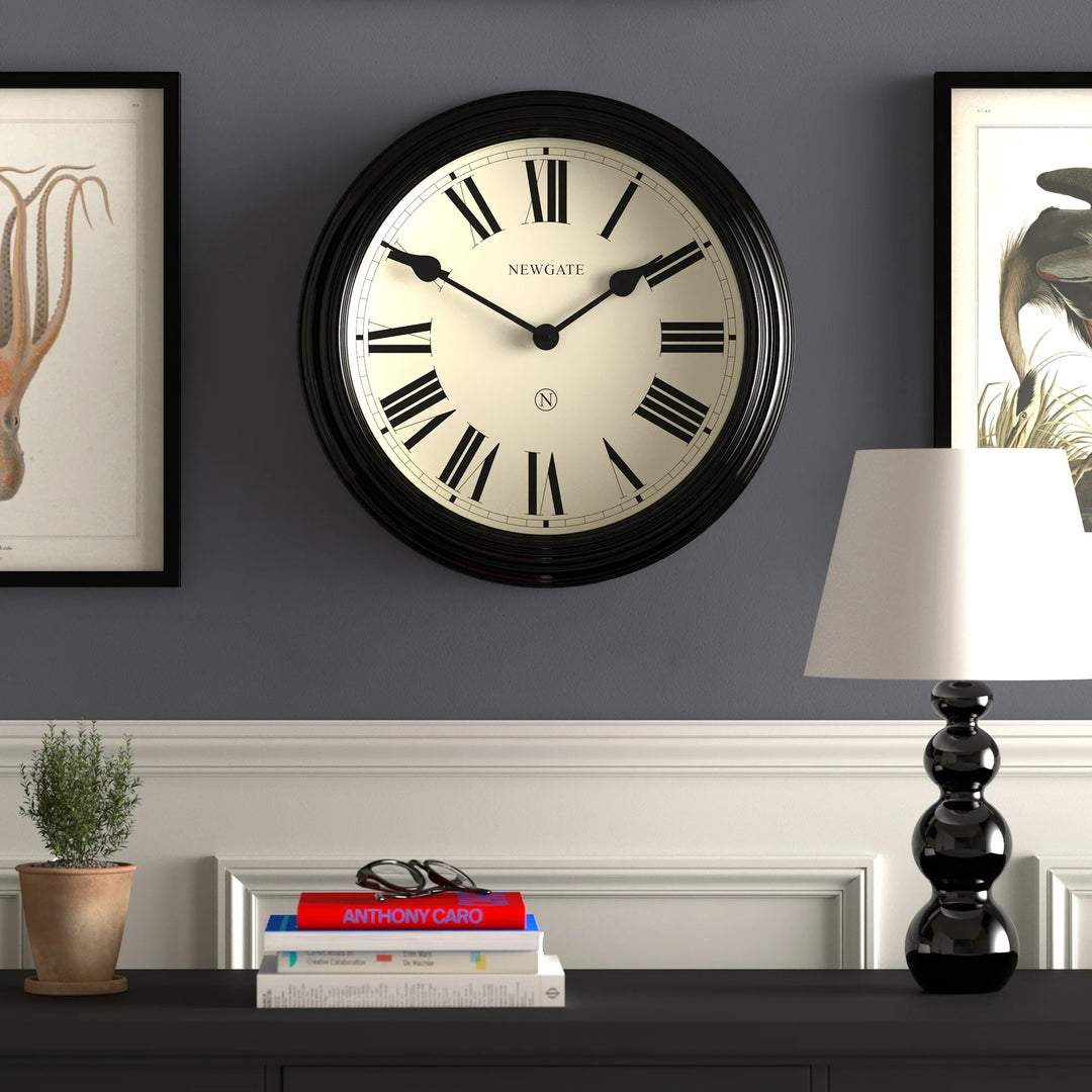 Newgate Notting Hill Metal Roman Numeral Wall Clock Black 45cm NG-NOTT321K 3