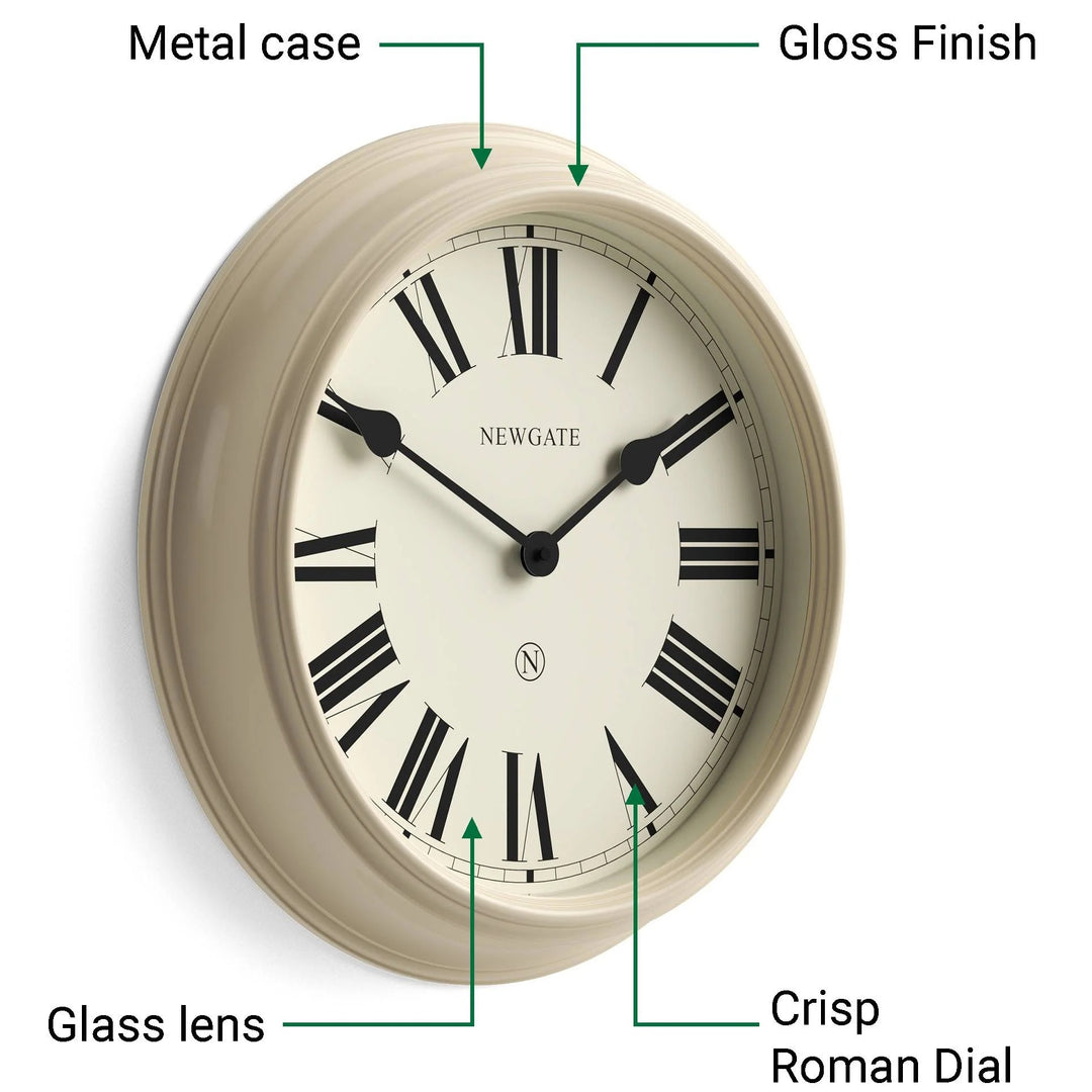 Newgate Notting Hill Metal Roman Numeral Wall Clock Cream 45cm NG-NOTT321VC 5
