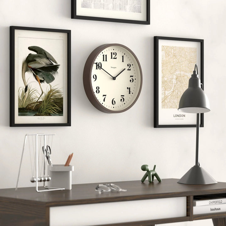 Newgate Number Four Theatre Bold Wall Clock Dark Faux Wood 30cm NG-NUMFOU240DFW 4