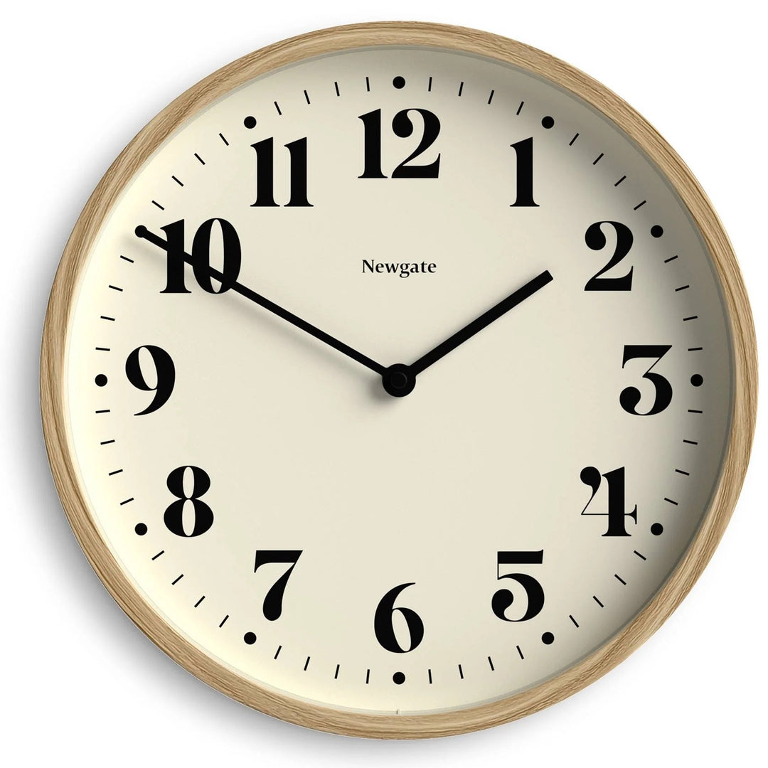 Newgate Number Four Theatre Bold Wall Clock Medium Faux Wood 30cm NG-NUMFOU240MFW 1