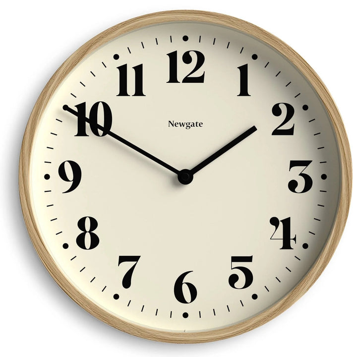 Newgate Number Four Theatre Bold Wall Clock Medium Faux Wood 30cm NG-NUMFOU240MFW 1