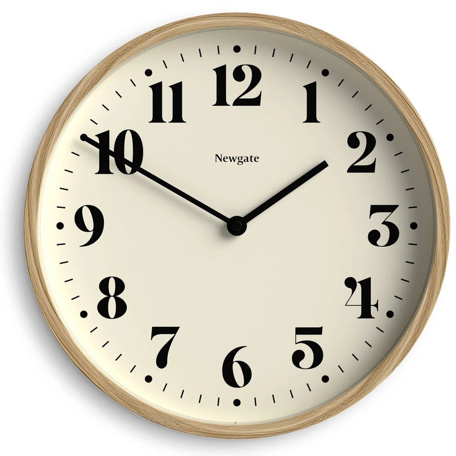 Newgate Number Four Theatre Bold Wall Clock Medium Faux Wood 30cm NG-NUMFOU240MFW 1