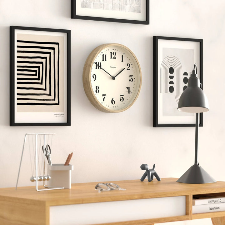 Newgate Number Four Theatre Bold Wall Clock Medium Faux Wood 30cm NG-NUMFOU240MFW 4