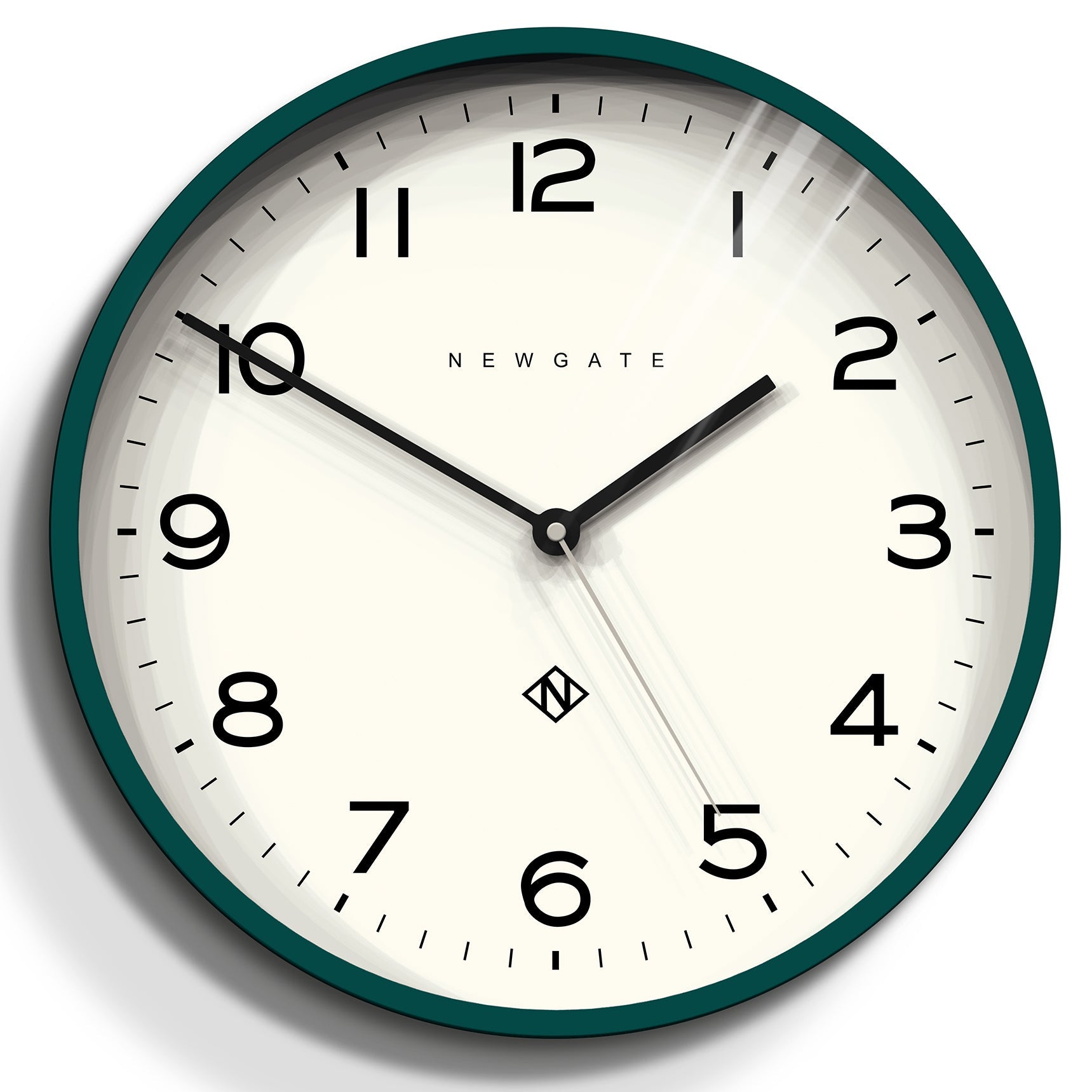 Buy Newgate Number Three Echo Wall Clock Silicone Eden Green 37cm – Oh ...