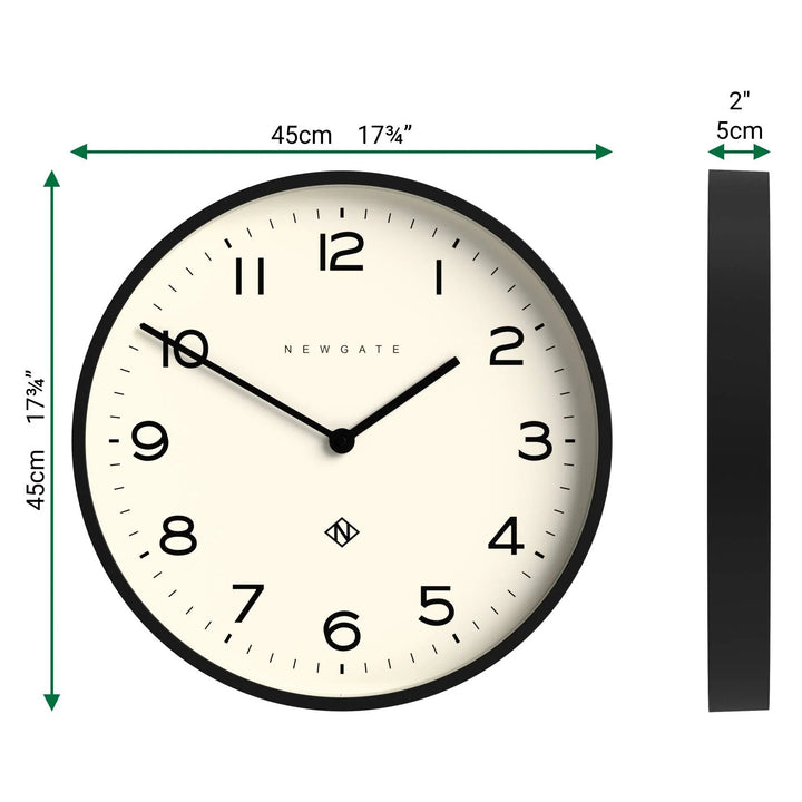 Newgate Number Two Echo Theatre Dial Wall Clock Black 45cm NG-NUMTWO149K 6