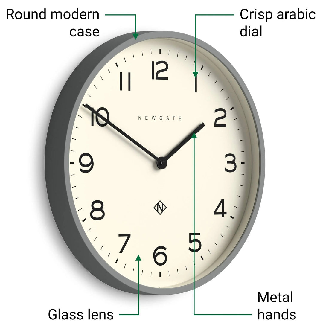 Newgate Number Two Echo Theatre Dial Wall Clock Posh Grey 45cm NG-NUMTWO149PGY 5
