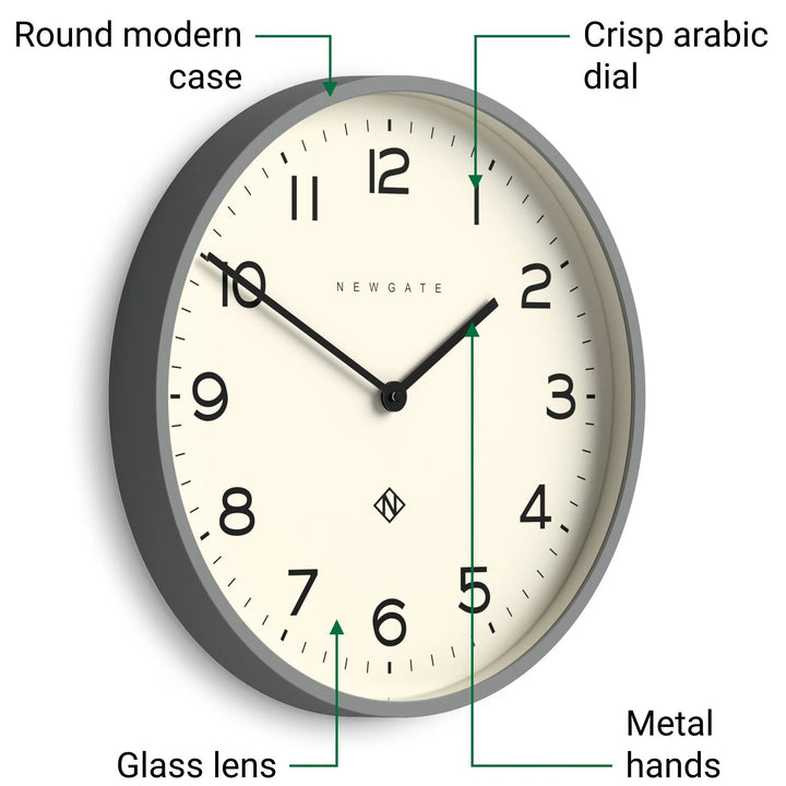 Newgate Number Two Echo Theatre Dial Wall Clock Posh Grey 45cm NG-NUMTWO149PGY 5
