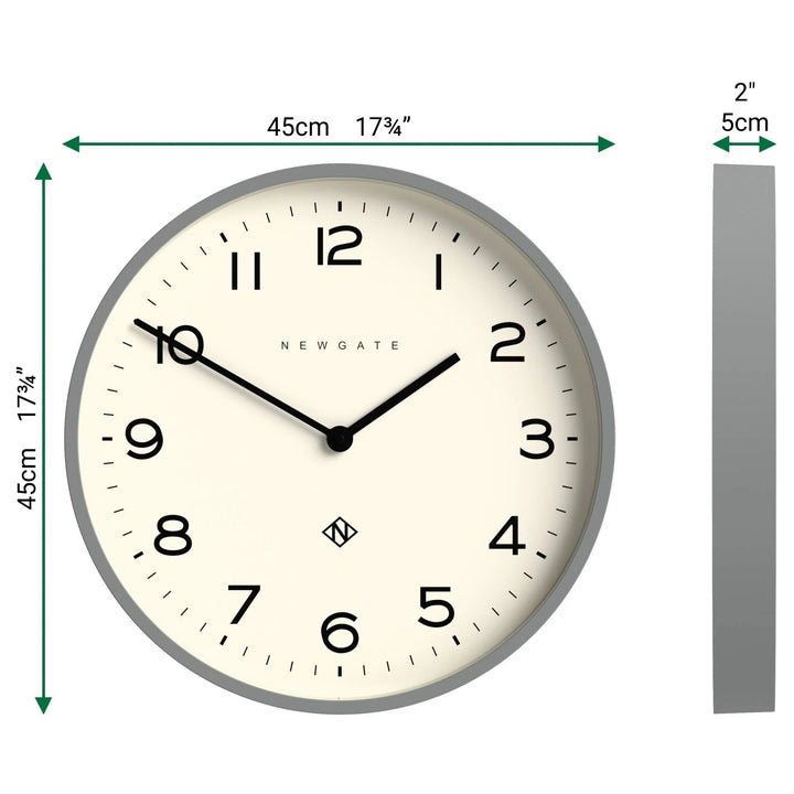 Newgate Number Two Echo Theatre Dial Wall Clock Posh Grey 45cm NG-NUMTWO149PGY 6