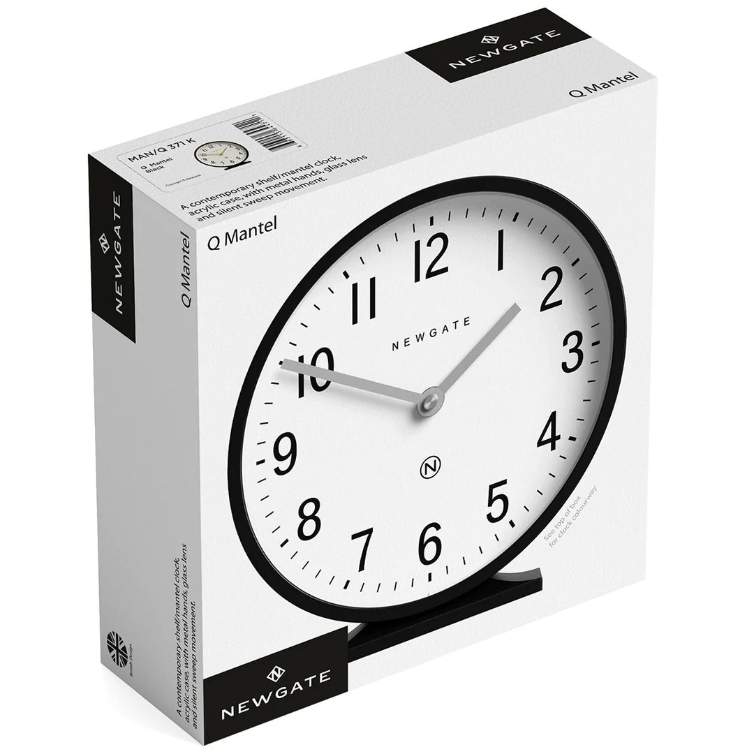 Newgate Q Minimalist Round Mantel Clock Asparagus Green 21cm NG-MANQ371ASG 8