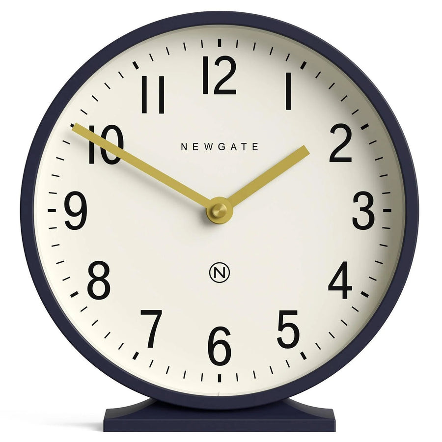Newgate Q Minimalist Round Metallic Mantel Clock Petrol Blue 21cm NG-MANQ371PEBL 1