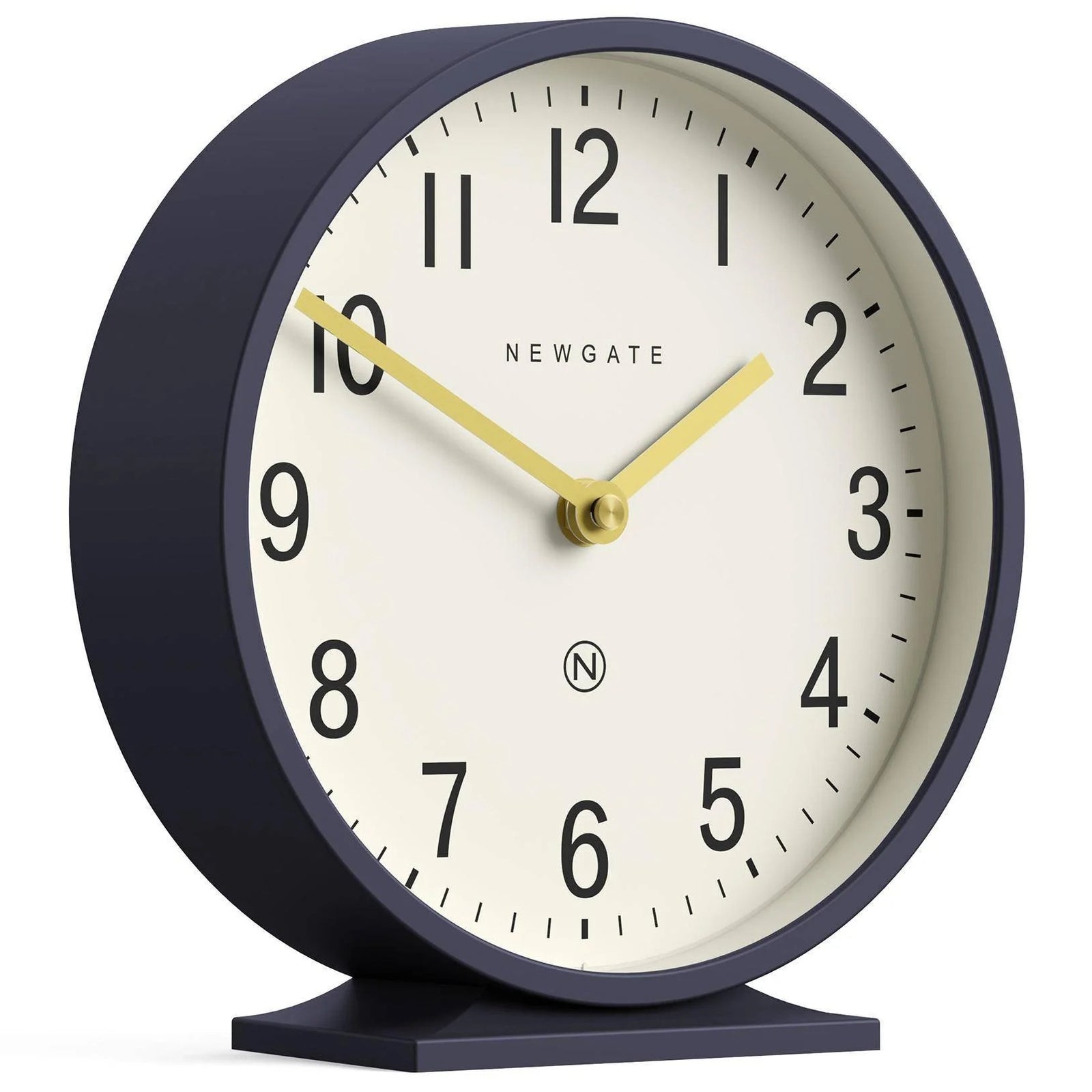 Newgate Q Minimalist Round Metallic Mantel Clock Petrol Blue 21cm NG-MANQ371PEBL 2