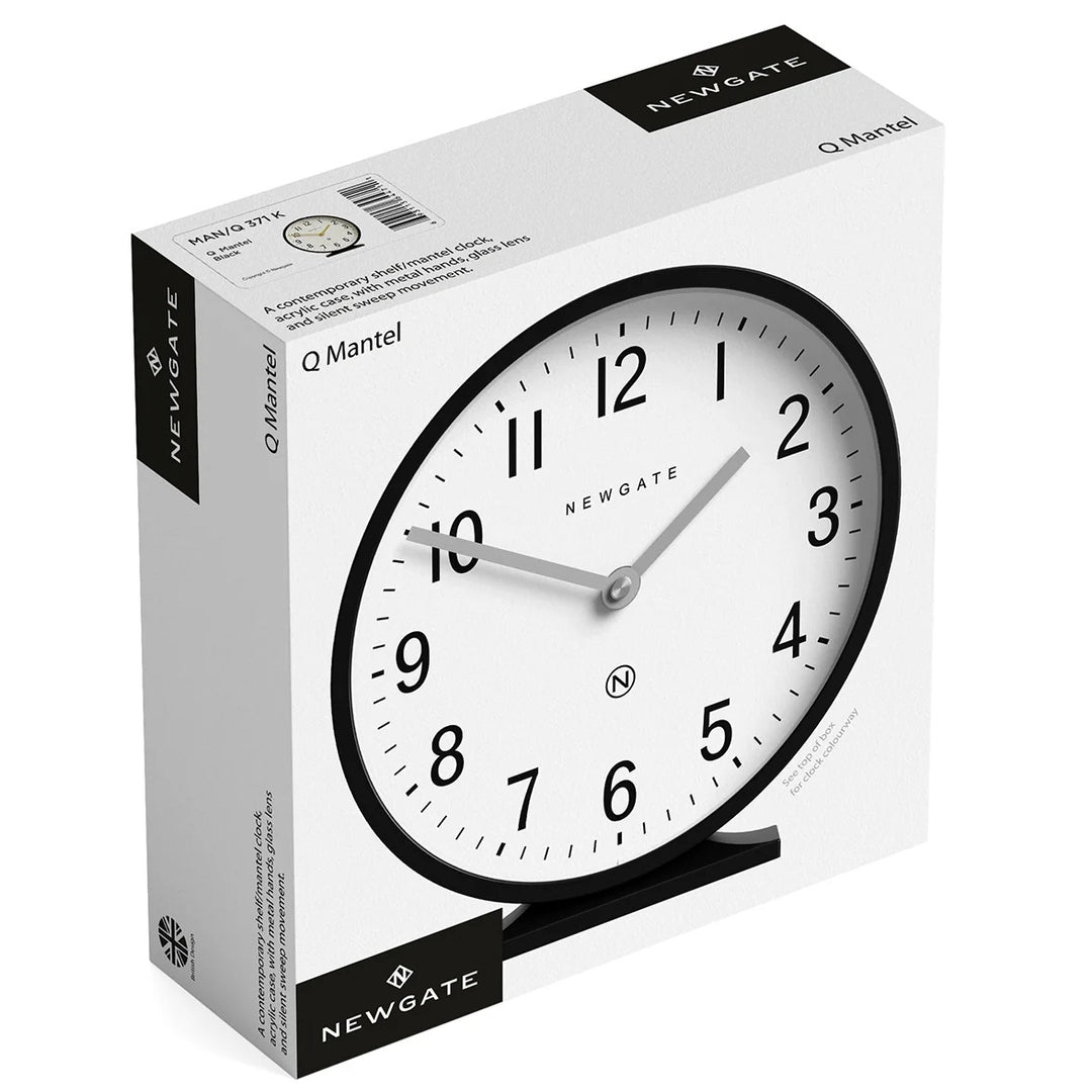 Newgate Q Minimalist Round Metallic Mantel Clock Petrol Blue 21cm NG-MANQ371PEBL 7