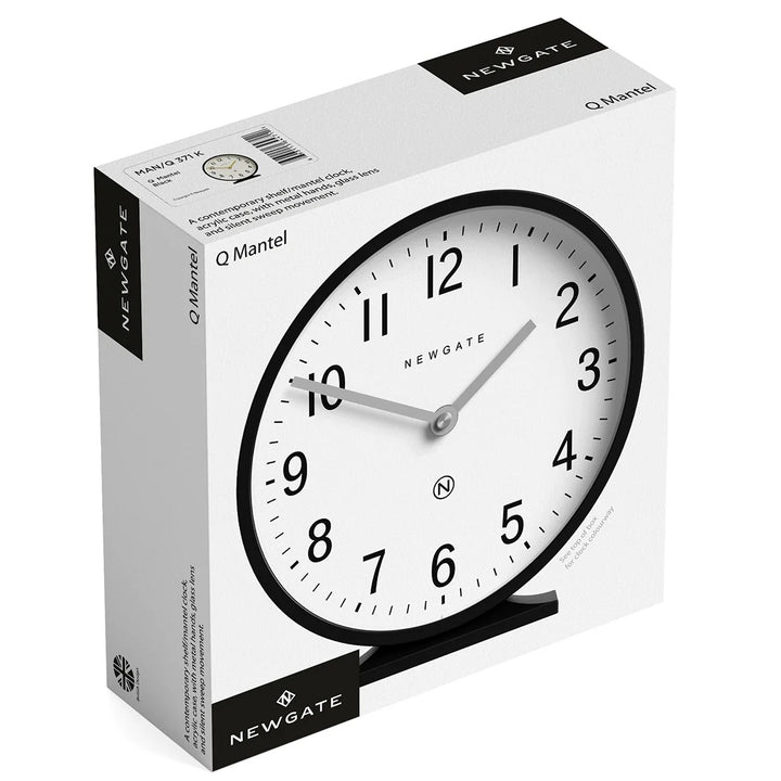 Newgate Q Minimalist Round Metallic Mantel Clock Petrol Blue 21cm NG-MANQ371PEBL 7