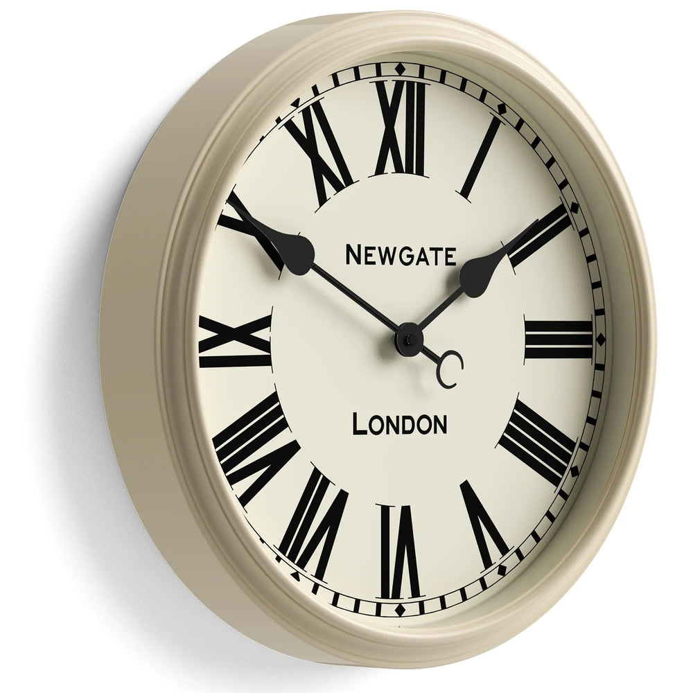Newgate Spitalfields Metal Roman Numeral Glass Wall Clock Cream 40cm NG-SPIT16VC 2