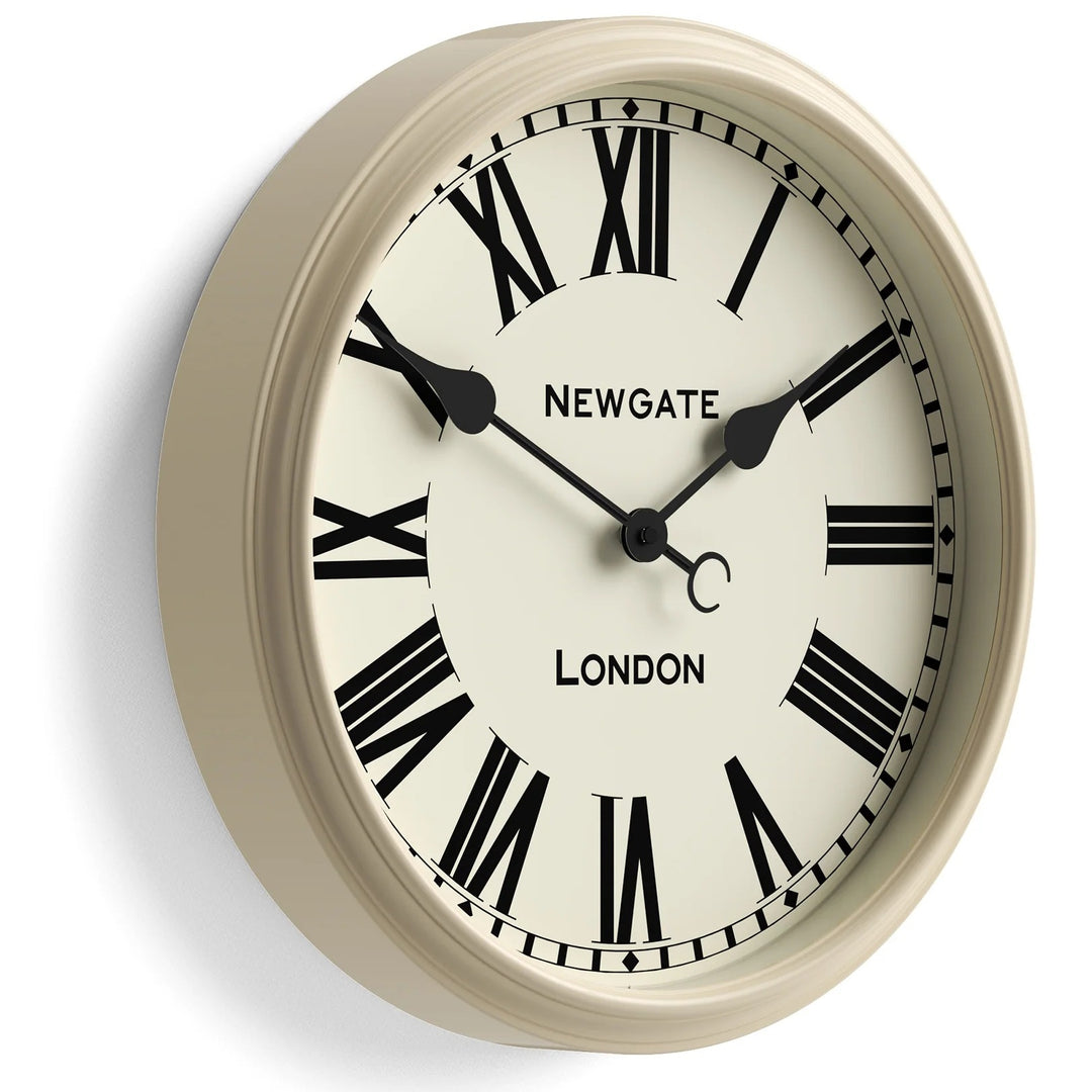 Newgate Spitalfields Metal Roman Numeral Glass Wall Clock Cream 40cm NG-SPIT16VC 2