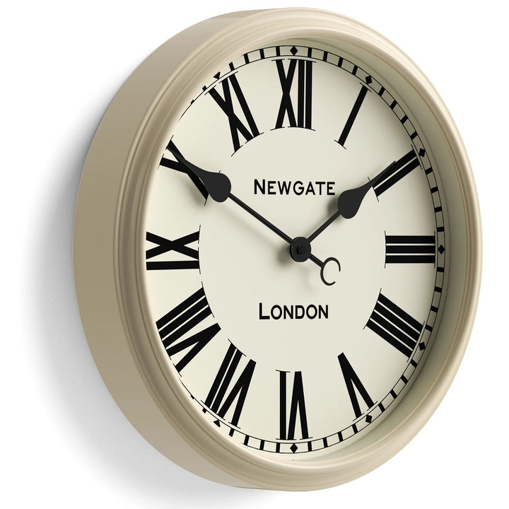 Newgate Spitalfields Metal Roman Numeral Glass Wall Clock Cream 40cm NG-SPIT16VC 2